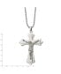 Фото #3 товара Chisel polished Large Crucifix Pendant on a Ball Chain Necklace