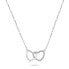 Фото #1 товара Romantic silver necklace with zircons NCL91W