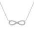 Фото #1 товара Macy's diamond Infinity 18" Pendant Necklace (1/10 ct. t.w.) in Sterling Silver