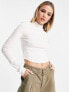 ASOS DESIGN Tall turtle neck crop top in cream