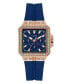 Women's Multi-Function Blue Silicone Watch 34mm