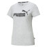 Puma Essential Logo Crew Neck Short Sleeve T-Shirt Womens Grey Casual Tops 58629