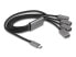 Delock 4 Port USB 2.0 Kabel-Hub mit Type-C Anschluss 60 cm