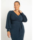 ფოტო #4 პროდუქტის Plus Size Cross Front Midi Dress