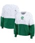 ფოტო #1 პროდუქტის Women's White, Kelly Green Boston Celtics Color-Block Pullover Sweater