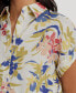 Фото #3 товара Women's Floral Short-Sleeve Shirt