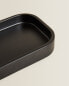 Black resin bathroom soap dish