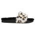 Фото #2 товара Puma Leadcat 2.0 Fluff Safari Cheetah Slide Womens Black Casual Sandals 385804-