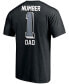 Фото #4 товара Men's Black Las Vegas Raiders #1 Dad T-shirt