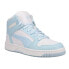 Puma Rebound Layup High Top Womens Blue, White Sneakers Athletic Shoes 39489146