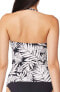 Фото #2 товара Bleu Rod Beattie Womens Draped Bandini Urban Oasis Print, Size 10 Black