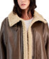 ფოტო #3 პროდუქტის Juniors' Faux-Leather Long-Sleeve Moto Jacket