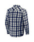 Фото #2 товара Men's Darius Rucker Collection By Navy Atlanta Braves Plaid Flannel Button-Up Shirt