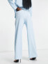 Фото #7 товара ASOS DESIGN Hourglass jersey slouchy wide leg trouser in pale blue