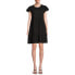 Фото #1 товара Time and Tru Tiered Knit Dress With Pockets Women Small Black Short Sleeve Solid