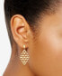 ფოტო #2 პროდუქტის Textured Openwork Geometric Drop Earrings in 10k Gold