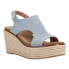 Фото #2 товара Corkys Freddie Espadrille Wedge Womens Blue Casual Sandals 41-0189-DEMN