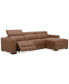 Nevio 115" 3-Pc. Leather Sectional with 1 Power Recliner, Headrests and Chaise, Created For Macy's