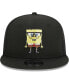 Men's Black SpongeBob SquarePants Glasses Mesh Trucker 9FIFTY Snapback Hat