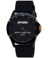 ფოტო #1 პროდუქტის Unisex Cumberland Black Silicone Strap Watch 44mm