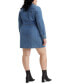 Фото #2 товара Trendy Plus Size Flynn Western Cotton Denim Shirtdress