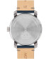 ფოტო #3 პროდუქტის Men's Bold Access Swiss Quartz Blue Leather Watch 41mm