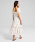 Фото #2 товара Women's Cotton Corset-Look Maxi Dress, Created for Macy's
