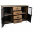 Sideboard Alexandra House Living Black Natural Metal Fir wood 34 x 82 x 120 cm