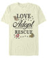 Фото #1 товара Men's Love Adopt Rescue Short Sleeve Crew T-shirt