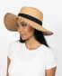 Фото #2 товара Straw Boater Hat with Whipstitch Edge