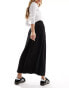 Фото #3 товара Pieces matte satin midi skirt in black