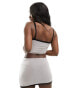 Фото #6 товара Kaiia contrast trim bow detail cami top co-ord in grey