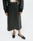 Фото #3 товара Women's Leather Midi Skirt