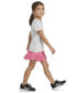 ფოტო #3 პროდუქტის Toddler & Little Girls 2-Pc. Heather Graphic T-Shirt and Skort Set