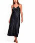 Women's Victoria Long Satin Lingerie Gown with Low Back