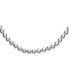 ფოტო #3 პროდუქტის Traditional Dainty .925 Sterling Silver Petite 4,MM Round Bead Station Ball Necklace For Women Teens Shinny Polished 16 Inch