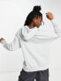 Nike Midi Swoosh hoodie in silver