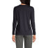 Фото #12 товара Women's Petite Relaxed Supima Cotton Long Sleeve Crewneck T-Shirt