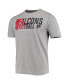 Фото #3 товара Men's Heathered Gray Atlanta Falcons Combine Authentic Game On T-shirt