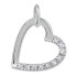 Фото #1 товара White gold pendant Heart with crystals 249 001 00494 07