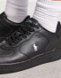 Фото #2 товара Polo Ralph Lauren masters court trainer in black with pony logo