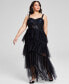 Plus Size Sequin Tiered Mesh Gown, Created for Macy's
