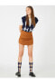 Фото #1 товара Юбка женская Koton Юбка Mini с высокой талией в виде замшевой асимметричной нарезки