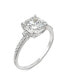 ფოტო #3 პროდუქტის Moissanite Cushion Engagement Ring 1-3/4 ct. t.w. Diamond Equivalent in 14k White Gold