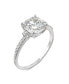 Фото #3 товара Moissanite Cushion Engagement Ring 1-3/4 ct. t.w. Diamond Equivalent in 14k White Gold