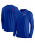 Фото #4 товара Men's Royal Buffalo Bills Sideline Coach Chevron Lock Up Long Sleeve V-neck Performance T-shirt
