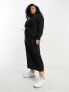 Фото #2 товара ASOS DESIGN Curve long sleeve maxi sweat dress in black