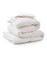 360 Thread Count All Season Box Quilted White Goose Down and Feather Fiber Comforter, Twin