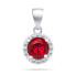 Фото #4 товара Sparkling silver jewelry set with zircons SET230WR (earrings, pendant)