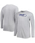 Фото #2 товара Men's Heather Gray Seattle Seahawks Big and Tall Waffle-Knit Thermal Long Sleeve T-shirt